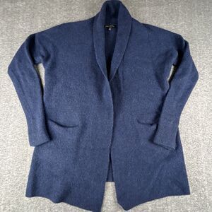 Banana Republic Wool Cardigan Womens Sz S Navy Blue Merino Wool Blend Alpaca